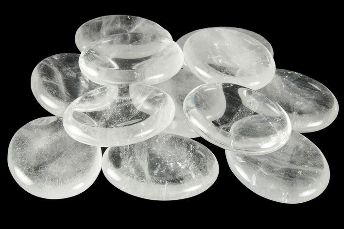 1.9" Polished Clear Quartz Worry Stones - Photo 1